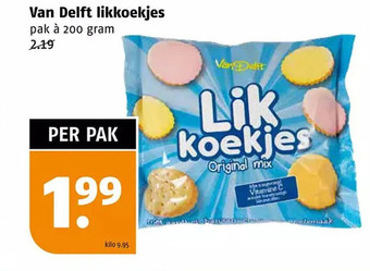 Poiesz Van delft likkoekjes aanbieding
