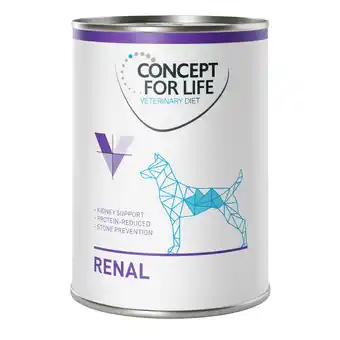 Zooplus 6x400g veterinary diet renal concept for life vet hondenvoer aanbieding