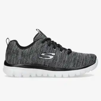 Perry Sport Skechers skechers graceful hardloopschoenen zwart/grijs dames aanbieding