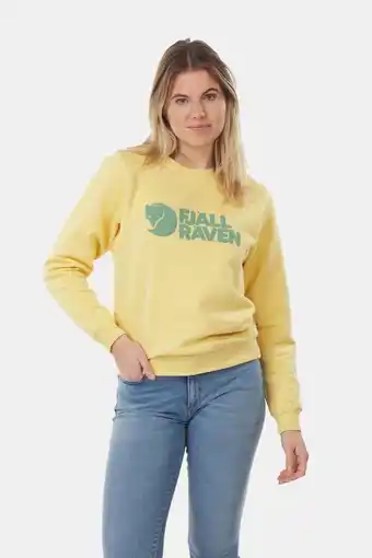 Bever Fjällräven fjällräven logo sweater w geel aanbieding