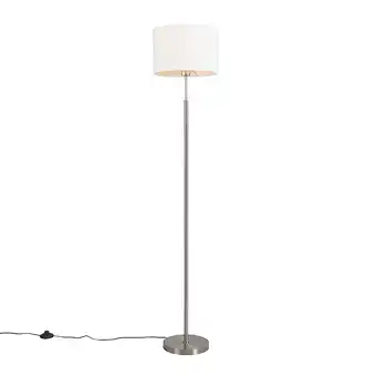 Lampenlicht.nl Moderne vloerlamp wit rond - vt 1 aanbieding