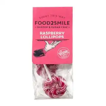 Vitamins Food2smile raspberry lollipops suiker- gluten- lactosevrij 5 stuks aanbieding