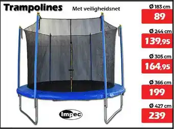 iTEK Trampolines Met Veiligheidsnet aanbieding