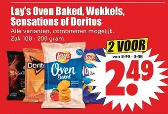 Dirk Lay's Oven Baked, Wokkels, Sensations Of Doritos aanbieding