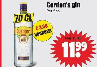 Dirk Gordon's Gin aanbieding