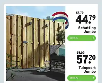 GAMMA Schutting Jumbo Of Tuinpoort Jumbo aanbieding