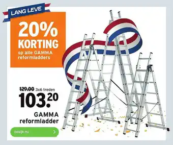 GAMMA Gamma Reformladder 20% Korting aanbieding