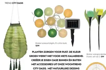 Blokker Blokker solarpartylights, 10 cotton balls. aanbieding