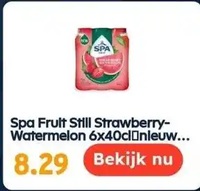 Ochama Spa fruit still strawberry-watermelon 6x40cl【nieuw product】 aanbieding