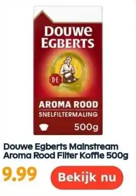 Ochama Douwe egberts mainstream aroma rood filter koffie 500g aanbieding