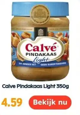 Ochama Calve pindakaas light 350g aanbieding