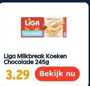 Ochama Liga milkbreak koeken chocolade 245g aanbieding