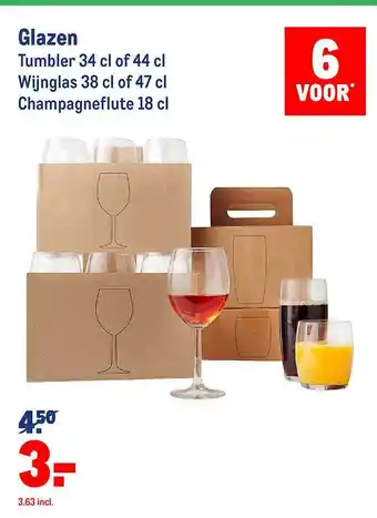 Makro Glazen Tumbler, Wijnglas Of Champagneflute aanbieding