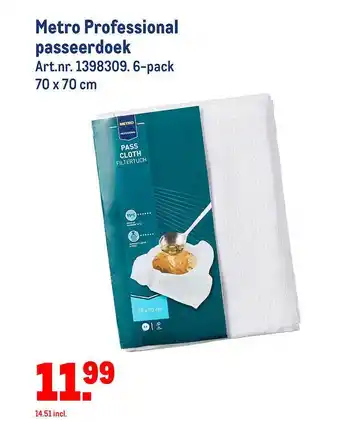 Makro Metro Professional Passeerdoek aanbieding