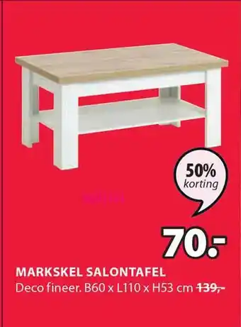 Jysk Markskel Salontafel B60 X L110 X H53 Cm 50% Korting aanbieding