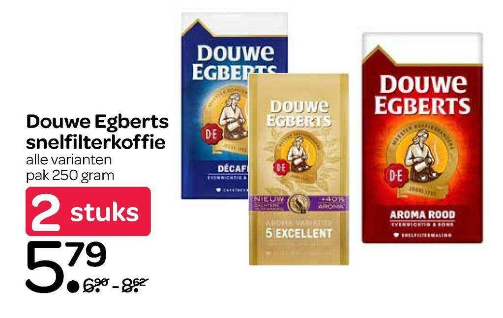 Douwe Egberts Snelfilterkoffie 250 gram aanbieding bij Spar