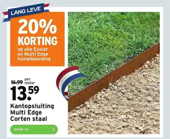 GAMMA Kantopsluiting Multi Edge Corten Staal 20% Korting aanbieding