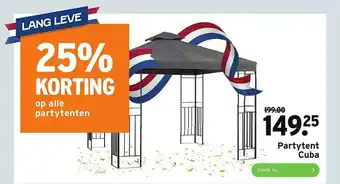 GAMMA Partytent Cuba 25% Korting aanbieding