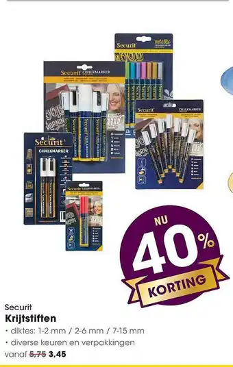 HANOS Securit Krijtstiften 40% Korting aanbieding