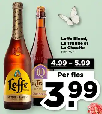 PLUS Leffe Blond, La Trappe of La Chouffe 750ml aanbieding