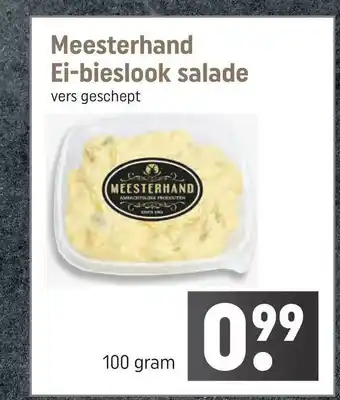 Dagwinkel Meesterhand Ei-Bieslook Salade 100 gram aanbieding