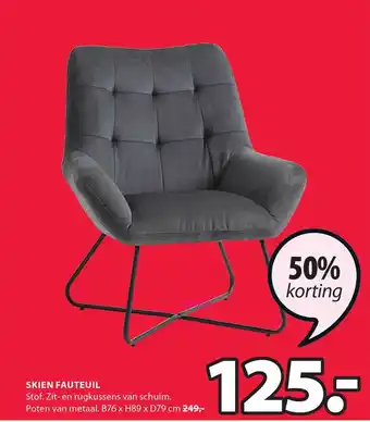 Jysk Skien Fauteuil B76 X H89 X D79 Cm 50% Korting aanbieding