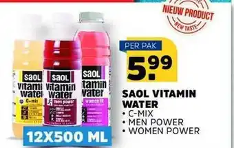 Sahan Supermarkten Saol Vitamin Water C-Mix, Men Power Of Women Power aanbieding