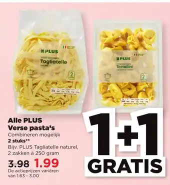 PLUS PLUS Verse pasta's aanbieding