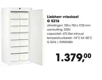 HANOS Liebherr Vrieskast G 5216 750 X 750 X 1725 Mm aanbieding