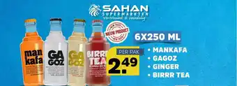 Sahan Supermarkten Mankafa, Gagoz, Ginger Of Birrr Tea aanbieding