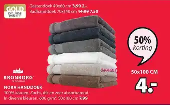 Jysk Nora Handdoek 50% Korting 50x100cn aanbieding