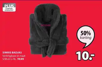 Jysk Simris Badjas 50% Korting aanbieding