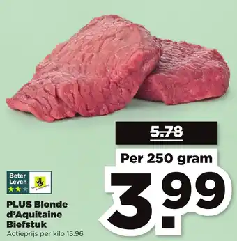 PLUS PLUS Blonde d'Aquitaine Biefstuk 250g aanbieding