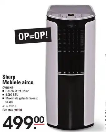 Sligro Sharp mobiele airco CVH9XR aanbieding