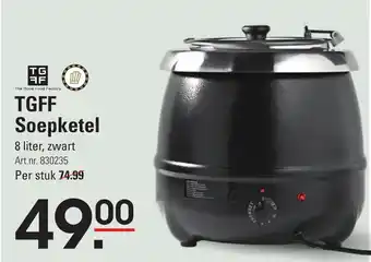 Sligro TGFF soepketel 8 liter, zwart per stuk aanbieding