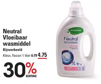 Sligro Neutral vloeibaar wasmiddel kleur, flacon 1 liter aanbieding