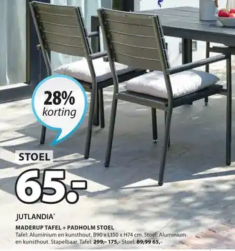 Jysk Jutlandia padholm stoel aanbieding