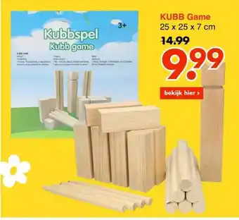 Wibra Kubb game 25x25x7CM aanbieding