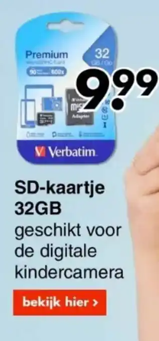 Wibra SD-kaartje 32GB aanbieding