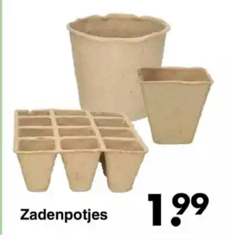 Wibra Zadenpotjes aanbieding