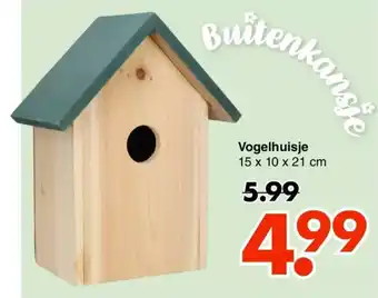 Wibra Vogelhuisje 15x10x21CM aanbieding