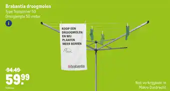 Makro Brabantia droogmolen aanbieding