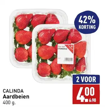 ALDI Calinda aardbeien 400g aanbieding