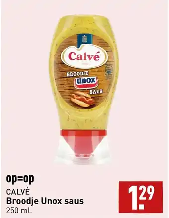 ALDI Calve broodje unox saus 250ml aanbieding