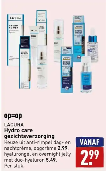 ALDI Lacura hydro care gezichtsverzorging aanbieding