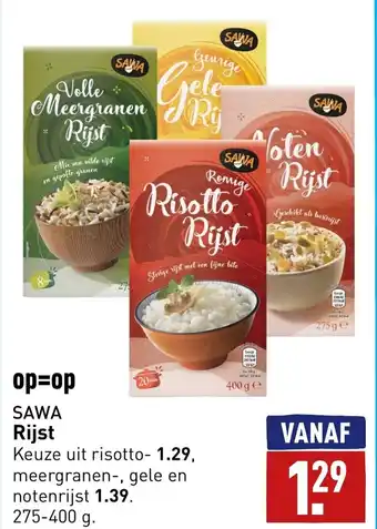 ALDI Sawa rijst 275-400g aanbieding