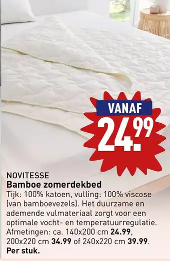 ALDI Novitesse bamboe zomerdekbed aanbieding