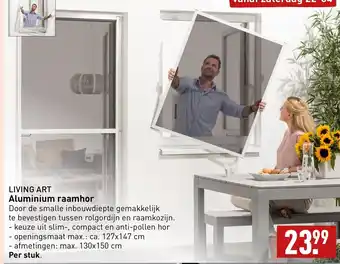 ALDI Living art aluminium raamhor aanbieding