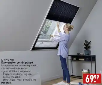 ALDI Living art dakvenster combi plisse aanbieding