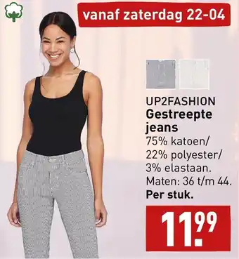 ALDI Up2fashion gestreepte jeans aanbieding